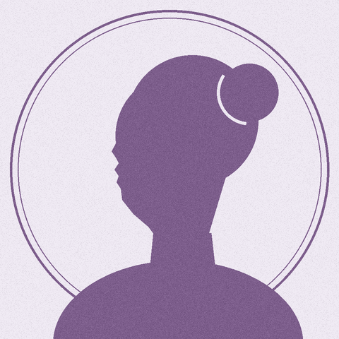 Profile silhouette of Nell Harrow